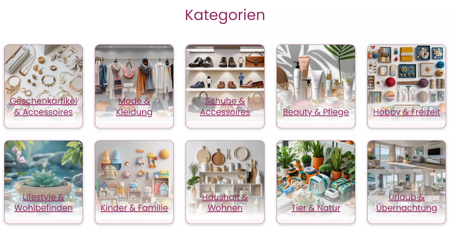 Wählbare Kategorien