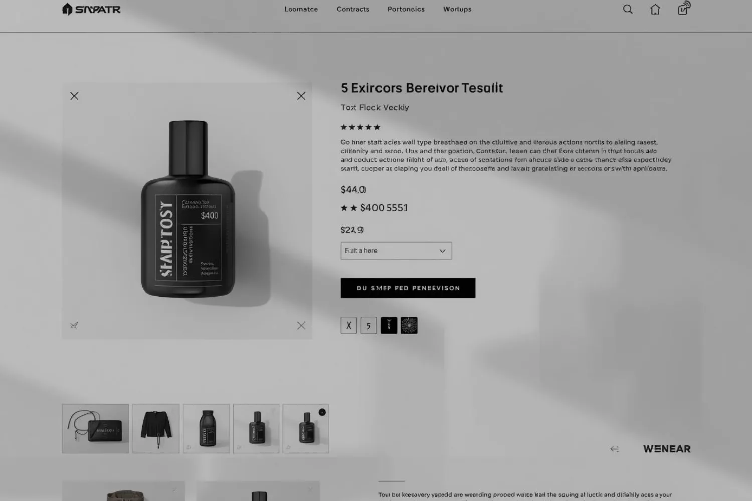 Produktdetailseite eines Online Shops