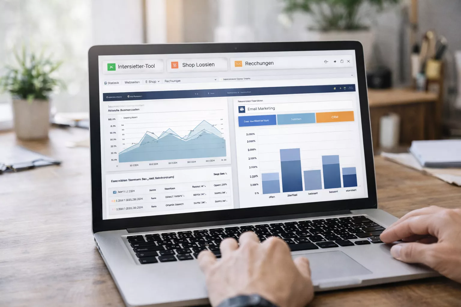 Integriertes Website- und Shop-System mit CRM und Marketing