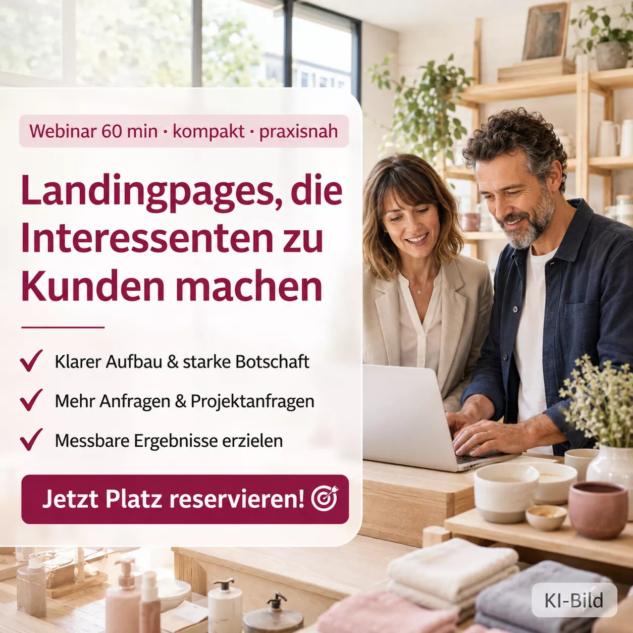 Webinar Landingpages, die Interessenten zu Kunden machen
